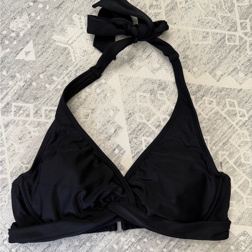 Athleta Black Halter Bikini Top